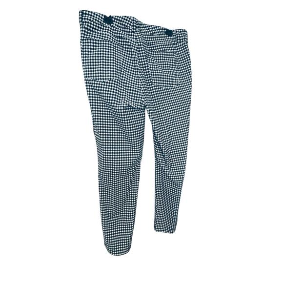 Talbots Velveteen Straight Leg Pants High Waist Gingham Size 16p Preppy - Picture 2 of 11